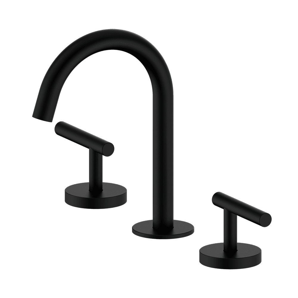 Nero Mecca Lever Hob Basin Set 1/4 Turn Arc Spout Matte Black 25D002MB
