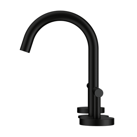 Nero Mecca Lever Hob Basin Set 1/4 Turn Arc Spout Matte Black 25D002MB