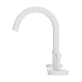Nero Mecca Lever Hob Basin Set 1/4 Turn Arc Spout Matte White 25D002MW