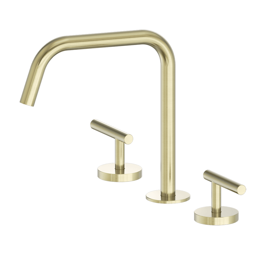 Nero Mecca Lever Hob Kitchen/Bath Set 1/4 Turn Edge Ii Spout Brushed Gold 25D003BG