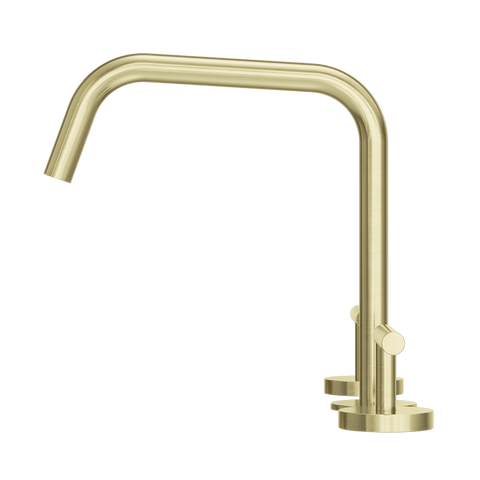 Nero Mecca Lever Hob Kitchen/Bath Set 1/4 Turn Edge Ii Spout Brushed Gold 25D003BG