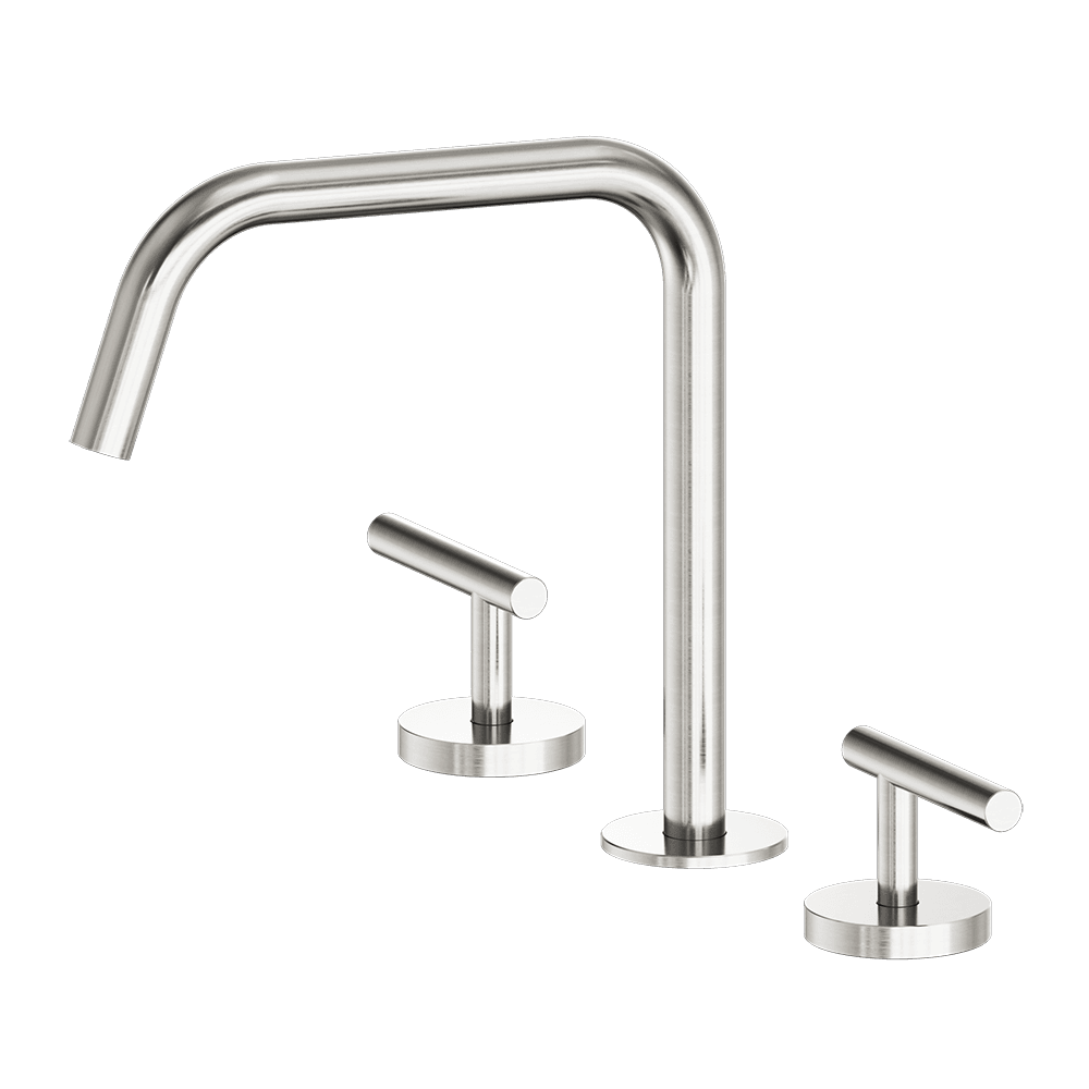 Nero Mecca Lever Hob Kitchen/Bath Set 1/4 Turn Edge Ii Spout Brushed Nickel 25D003BN