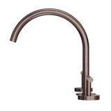 Nero Mecca Lever Hob Kitchen/Bath Set 1/4 Turn 220mm Arc Spout Brushed Bronze 25D004BZ