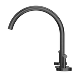Nero Mecca Lever Hob Kitchen/Bath Set 1/4 Turn 220mm Arc Spout Gunmetal 25D004GM
