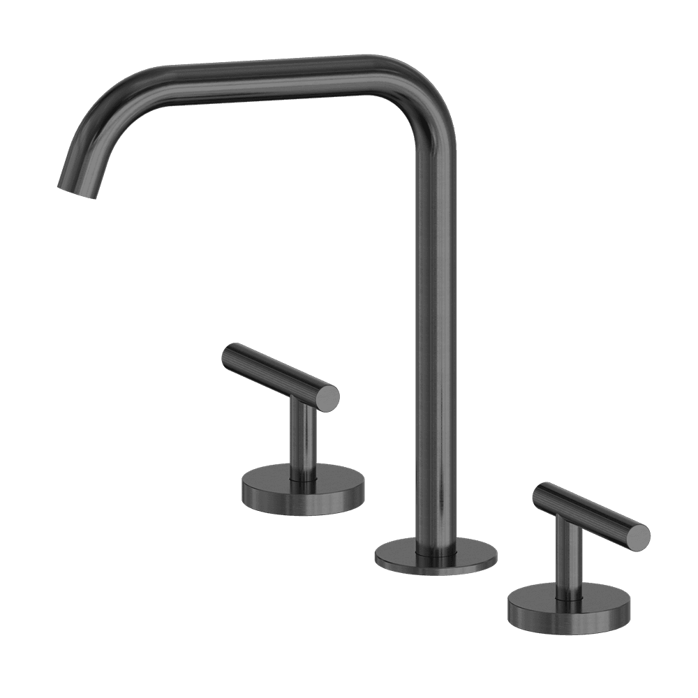 Nero Mecca Lever Hob Kitchen/Bath Set 1/4 Turn 200mm Edge Spout Gunmetal 25D005GM