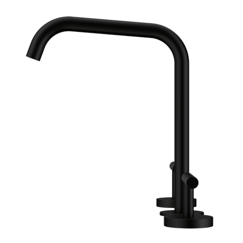 Nero Mecca Lever Hob Kitchen/Bath Set 1/4 Turn 200mm Edge Spout Matte Black 25D005MB