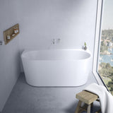 Caroma Urbane II Freestanding Bath 1400mm Back to Wall White AU4WFW