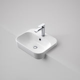 Caroma Luna Semi Recessed Basin 1 Tap Hole 450mm White 873615W