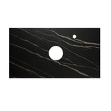 Otti Boston Wall Hung Vanity 600mm (2 O'Clock Taphole) Light Grey / Empire Black Top BS600LGST-EB-2TH