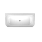 Seima Plati 130 Freestanding Bath 1700mm White Gloss with Smartfill  Brushed Gold 192586