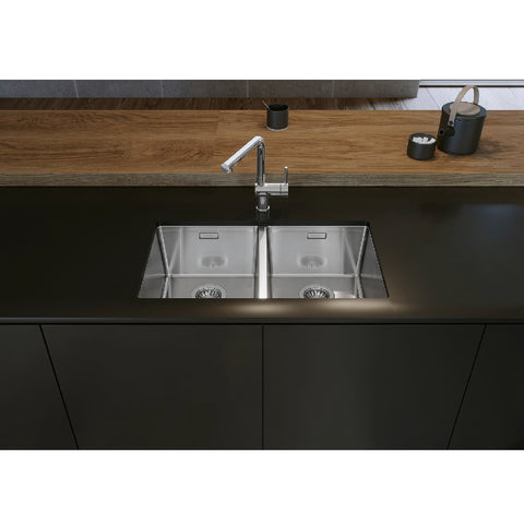 BLANCO Quatrus R15 340/340-IU Sink Double Bowl 745x440mm Stainless Steel 526884 QUATR153434IUK5