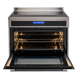 Euro Appliances Inductions Cooktop Large Flexi Zone Cooking Surface 90cm 5 Zone Stainless Steel EO90FSINESX