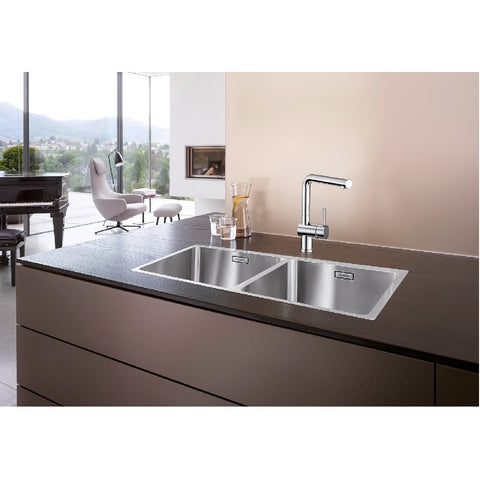BLANCO Andano Sink 400/400-IF Double Bowl 865mm Inset/Flushmount Stainless Steel 526890 AND400/400IFNK5