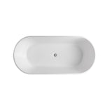 Seima Limini 101 Freestanding Bath 1500mm White Gloss with Smartfill  Brushed Nickel 192560