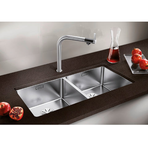 BLANCO Andano Sink 400/400-U Double Bowl 865mm Undermount Stainless Steel 526894 ANDANO400/400UK5