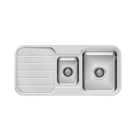 Phoenix Sink 1000 Series 1-1/3 Bowl  With Drainer - No Taphole Stainless Steel 300-4301-50