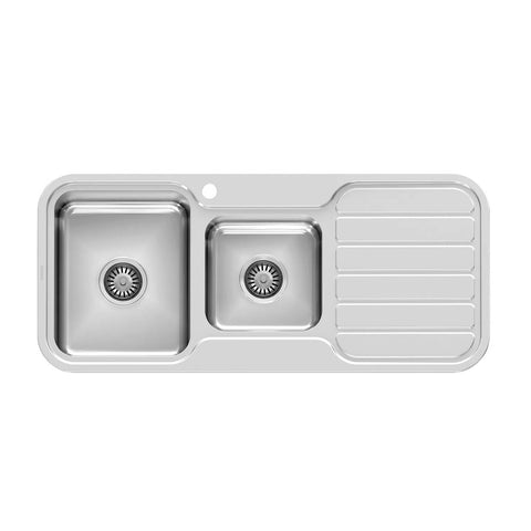 Phoenix Sink 1000 Series 1-3/4 Left Hand Bowl  With Drainer 1 Taphole Stainless Steel 300-5111-50