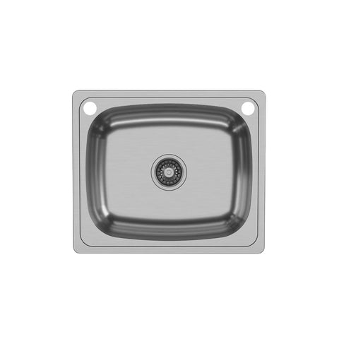 Phoenix Laundry Trough Single Bowl 45 Litre With 2 Holes Stainless Steel 314-0001-50