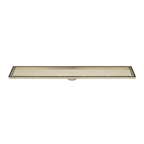 Radiant Tile Insert Linear Shower Grate 900mm (74mm outlet) Brushed Nickel 316-BN-RGL-900-74