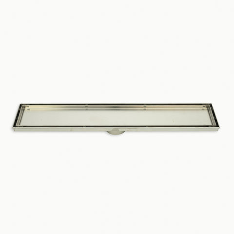 Radiant Tile Insert Linear Shower Grate 600mm (74mm outlet) Mirror Polished 316-RGL-600-74