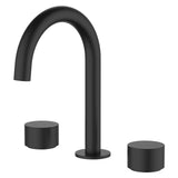 Fienza Kaya Round Hob Set Round Taps Lead Free Matte Black 338101B-LF