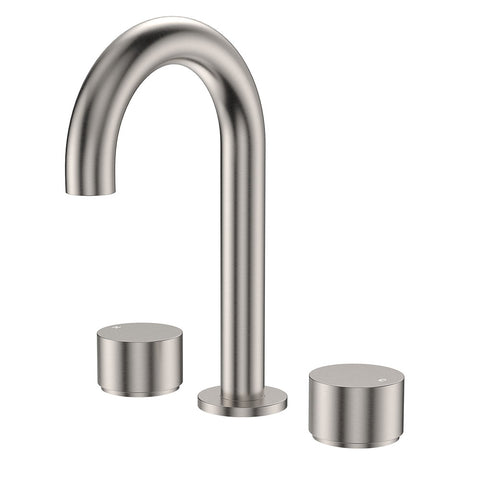 Fienza Kaya Round Hob Set Round Taps Lead Free Brushed Nickel 338101BN-LF