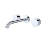 Fienza Kaya Round Taps Wall Basin /Bath 180mm Outlet Set Lead Free Chrome 338102-LF