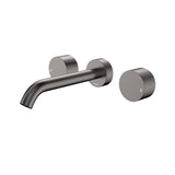 Fienza Kaya Round Taps Wall Basin /Bath 180mm Outlet Set Gunmetal 338102GM