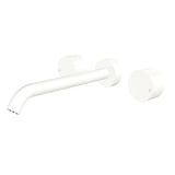 Fienza Kaya Round Taps Wall Basin /Bath 220mm Outlet Set Lead Free Matte White 338102MW-220-LF