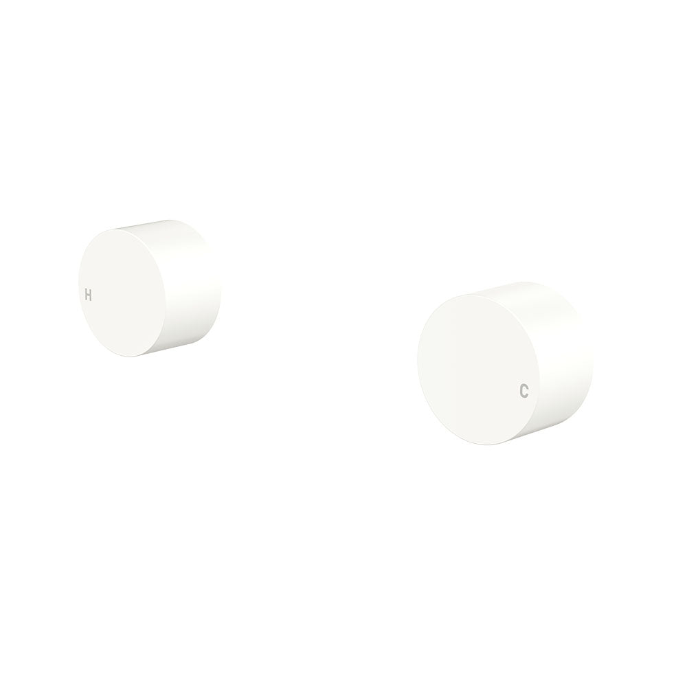Fienza Kaya Round Wall Taps Lead Free Matte White 338104MW-LF