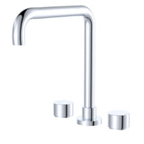 Fienza Kaya Round Taps Squareline Hob Outlet Set Lead Free Chrome 338106-LF