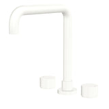 Fienza Kaya Round Taps Squareline Hob Outlet Set Lead Free Matte White 338106MW-LF