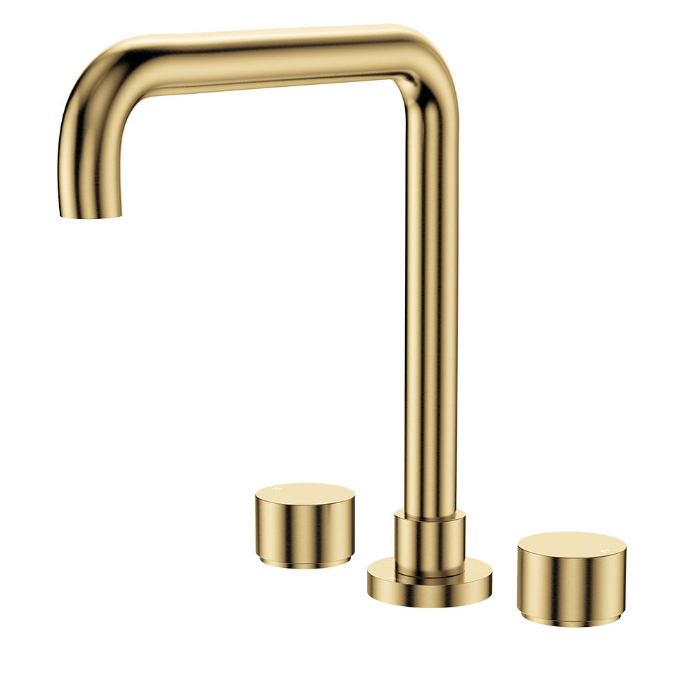 Fienza Kaya Round Taps Squareline Hob Outlet Set Lead Free Urban Brass 338106UB-LF