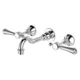 Fienza Lillian Lever Wall Basin/Bath Set Lead Free Chrome 339102CC-LF