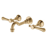 Fienza Lillian Lever Wall Basin/Bath Set Lead Free Urban Brass 339102UU-LF