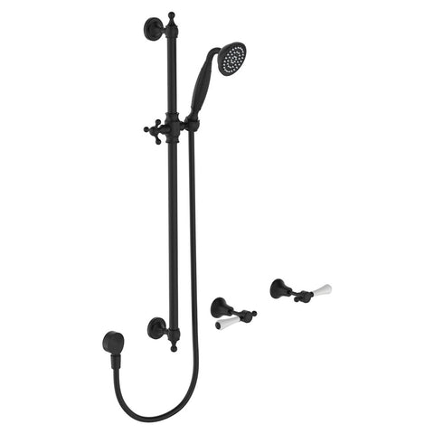 Fienza Lillian Lever Rail Shower Set Matte Black 339103BL