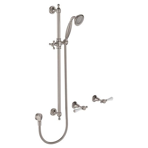 Fienza Lillian Lever Rail Shower Set Brushed Nickel 339103NN