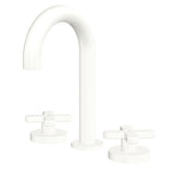 Fienza Kaya Cross Taps Round Hob Set Lead Free Matte White 343101MW-LF