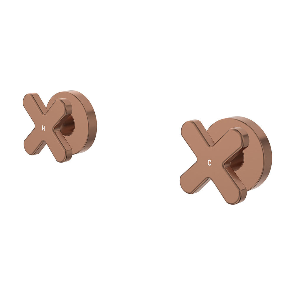 Fienza Kaya Cross Wall Taps Lead Free Brushed Copper 343104CO-LF