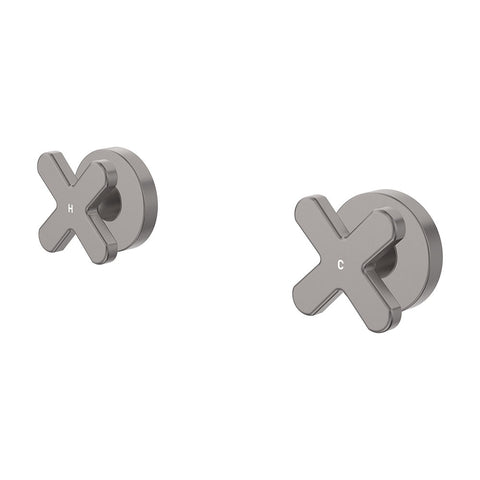Fienza Kaya Cross Wall Taps Lead Free Gunmetal D343104GM-LF