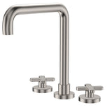 Fienza Kaya Cross Taps Squareline Hob Set Lead Free Brushed Nickel 343106BN-LF