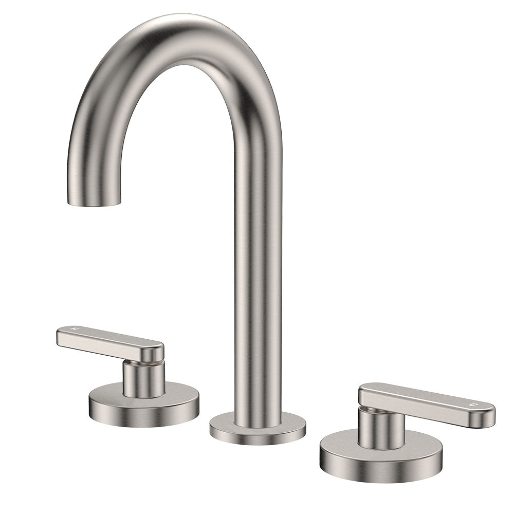 Fienza Kaya Lever Taps Round Hob Set Lead Free Brushed Nickel 344101BN-LF