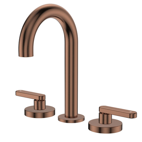 Fienza Kaya Lever Taps Round Hob Set Lead Free Brushed Copper 344101CO-LF