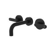 Fienza Kaya Lever Taps Wall Basin /Bath 130mm Outlet Set Lead Free Matte Black 344102B-130-LF
