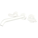 Fienza Kaya Lever Taps Wall Basin /Bath 220mm Outlet Set Lead Free Matte White 344102MW-220-LF