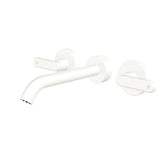 Fienza Kaya Lever Taps Wall Basin /Bath 180mm Outlet Set Lead Free Matte White 344102MW-LF
