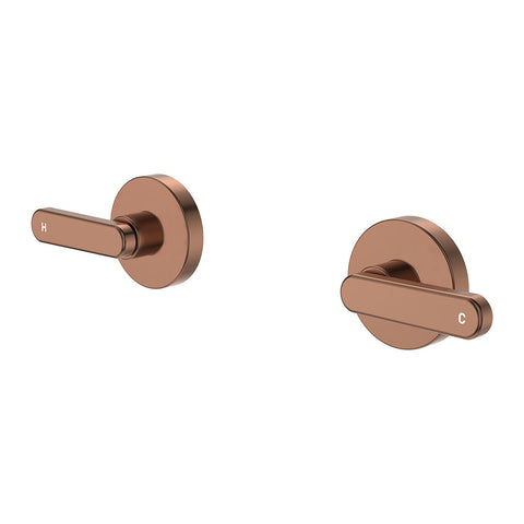 Fienza Kaya Lever Wall Taps Lead Free Brushed Copper 344104CO-LF