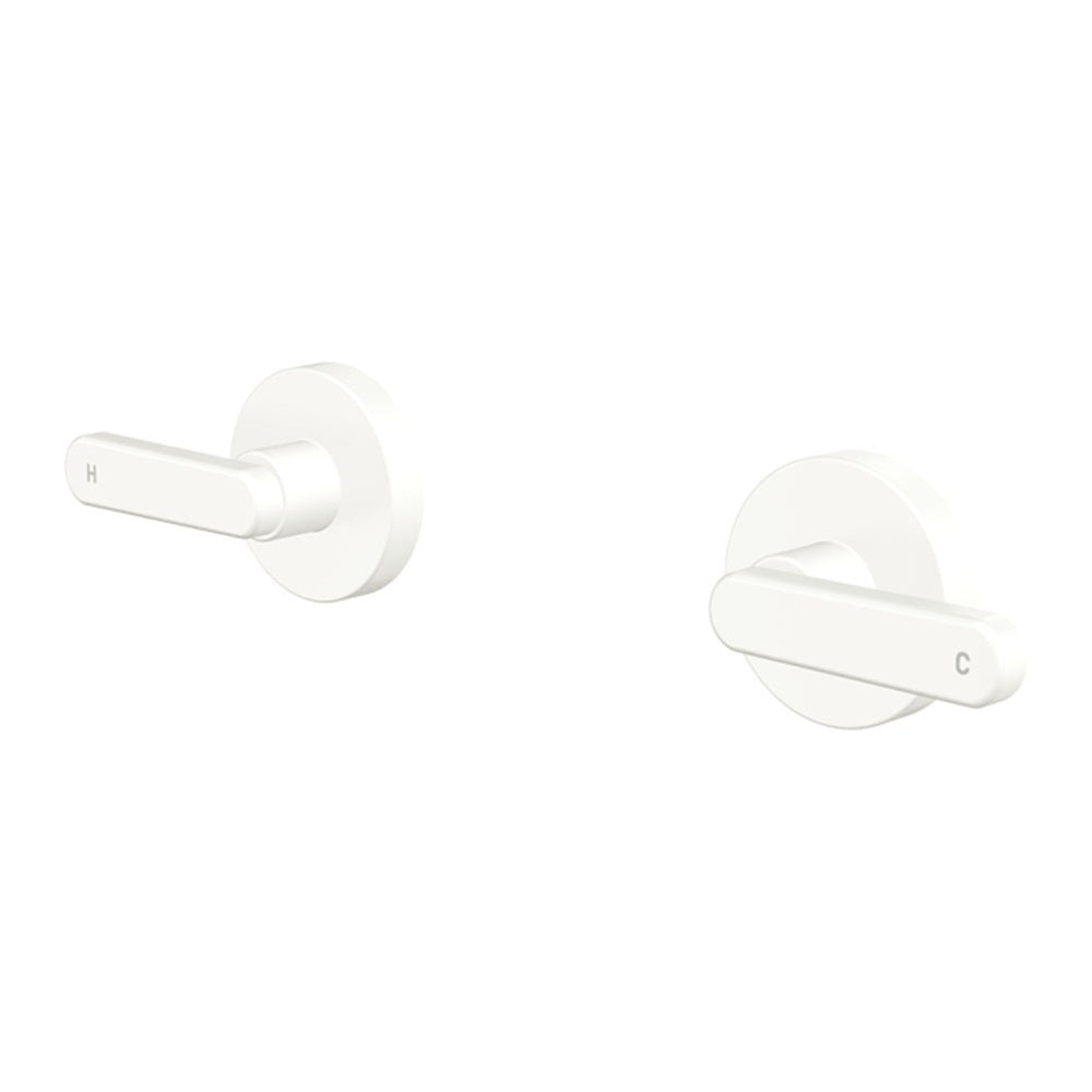Fienza Kaya Lever Wall Taps Lead Free Matte White D344104MW-LF