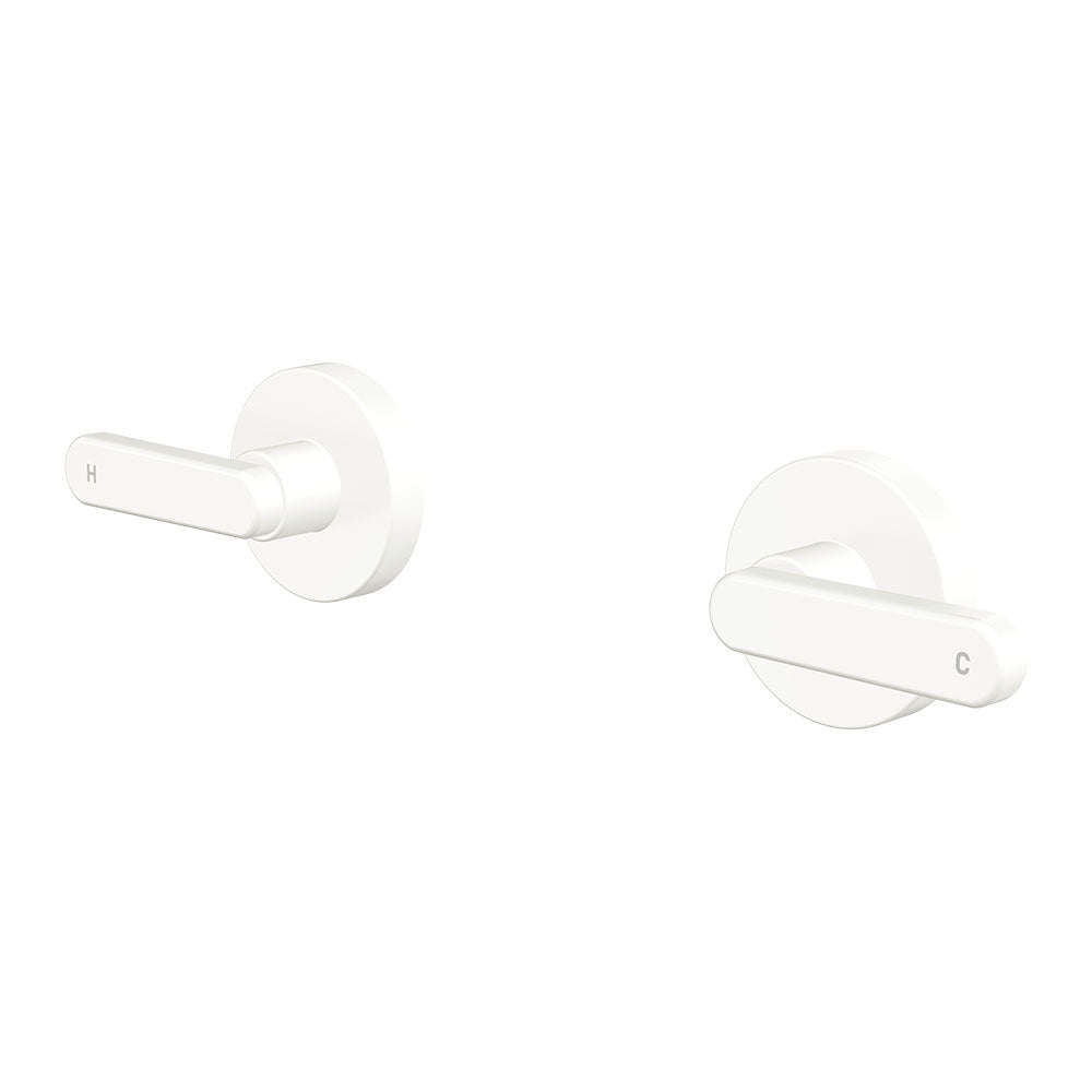 Fienza Kaya Lever Wall Taps Lead Free Matte White 344104MW-LF