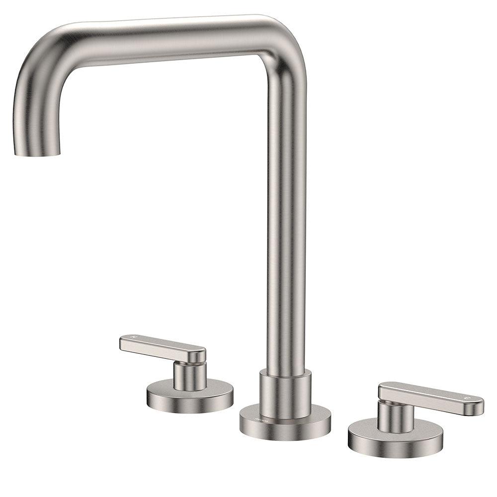 Fienza Kaya Lever Taps Squareline Hob Set Lead Free Brushed Nickel 344106BN-LF